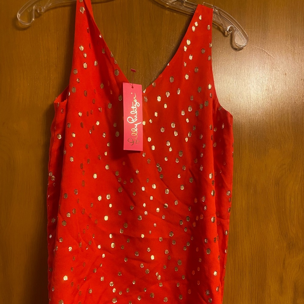 Lilly Pulitzer florin silk sleeveless top